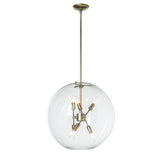 Hubbardton Forge 2022 Modern Brass Clear Glass (ZM) Multi Sfera 6-Light Pendant