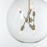 Hubbardton Forge 2022 Modern Brass Clear Glass (ZM) Multi Sfera 6-Light Pendant