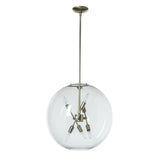 Hubbardton Forge 2022 Modern Brass Clear Glass (ZM) Multi Sfera 6-Light Pendant