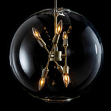 Hubbardton Forge 2022 Modern Brass Clear Glass (ZM) Multi Sfera 6-Light Pendant
