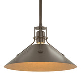 Hubbardton Forge 2022 Bronze Bronze Multi Henry Medium Steel Shade Pendant