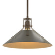 Hubbardton Forge 2022 Bronze Dark Smoke Multi Henry Medium Steel Shade Pendant