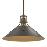 Hubbardton Forge 2022 Bronze Black Multi Henry Medium Steel Shade Pendant