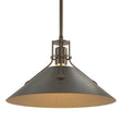 Hubbardton Forge 2022 Bronze Oil Rubbed Bronze Multi Henry Medium Steel Shade Pendant