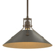 Hubbardton Forge 2022 Bronze Natural Iron Multi Henry Medium Steel Shade Pendant