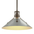 Hubbardton Forge 2022 Bronze Vintage Platinum Multi Henry Medium Steel Shade Pendant