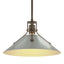 Hubbardton Forge 2022 Bronze Vintage Platinum Multi Henry Medium Steel Shade Pendant
