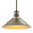 Hubbardton Forge 2022 Bronze Soft Gold Multi Henry Medium Steel Shade Pendant