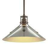 Hubbardton Forge 2022 Bronze Sterling Multi Henry Medium Steel Shade Pendant