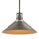 Hubbardton Forge 2022 Dark Smoke Bronze Multi Henry Medium Steel Shade Pendant