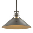 Hubbardton Forge 2022 Dark Smoke Dark Smoke Multi Henry Medium Steel Shade Pendant