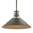 Hubbardton Forge 2022 Dark Smoke Black Multi Henry Medium Steel Shade Pendant