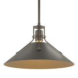Hubbardton Forge 2022 Dark Smoke Black Multi Henry Medium Steel Shade Pendant