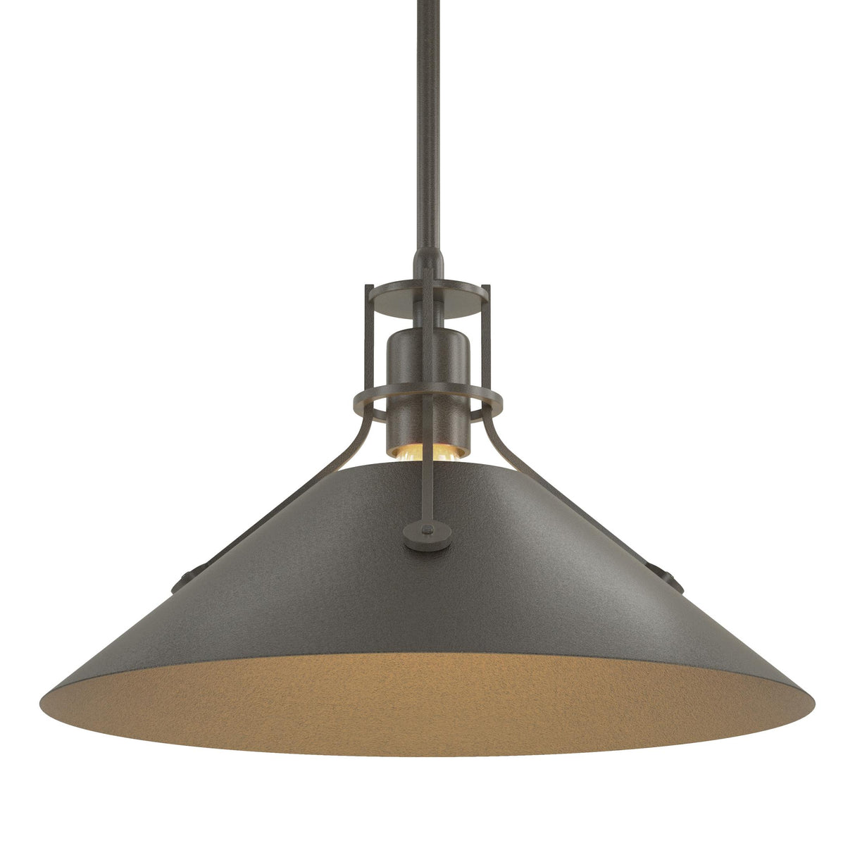 Hubbardton Forge 2022 Dark Smoke Oil Rubbed Bronze Multi Henry Medium Steel Shade Pendant