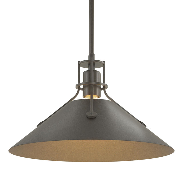 Hubbardton Forge 2022 Dark Smoke Oil Rubbed Bronze Multi Henry Medium Steel Shade Pendant