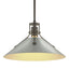 Hubbardton Forge 2022 Dark Smoke Vintage Platinum Multi Henry Medium Steel Shade Pendant