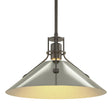 Hubbardton Forge 2022 Dark Smoke Sterling Multi Henry Medium Steel Shade Pendant