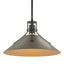 Hubbardton Forge 2022 Black Dark Smoke Multi Henry Medium Steel Shade Pendant