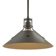 Hubbardton Forge 2022 Black Black Multi Henry Medium Steel Shade Pendant