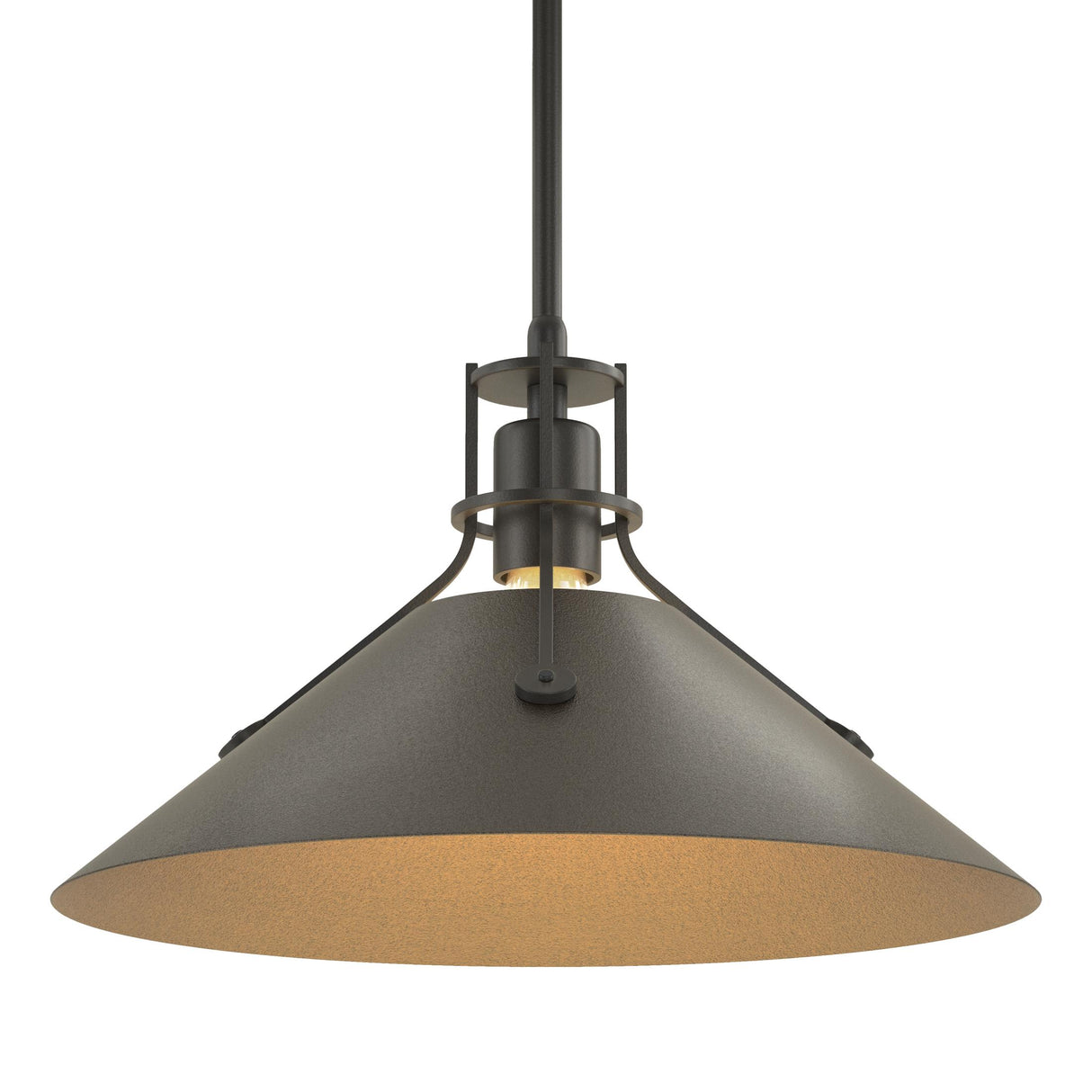 Hubbardton Forge 2022 Black Oil Rubbed Bronze Multi Henry Medium Steel Shade Pendant