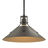 Hubbardton Forge 2022 Black Oil Rubbed Bronze Multi Henry Medium Steel Shade Pendant