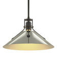 Hubbardton Forge 2022 Black Sterling Multi Henry Medium Steel Shade Pendant