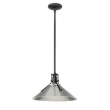 Hubbardton Forge 2022 Black Sterling Multi Henry Medium Steel Shade Pendant