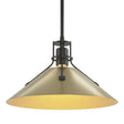 Hubbardton Forge 2022 Black Modern Brass Multi Henry Medium Steel Shade Pendant