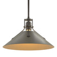 Hubbardton Forge 2022 Oil Rubbed Bronze Dark Smoke Multi Henry Medium Steel Shade Pendant
