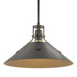 Hubbardton Forge 2022 Oil Rubbed Bronze Black Multi Henry Medium Steel Shade Pendant