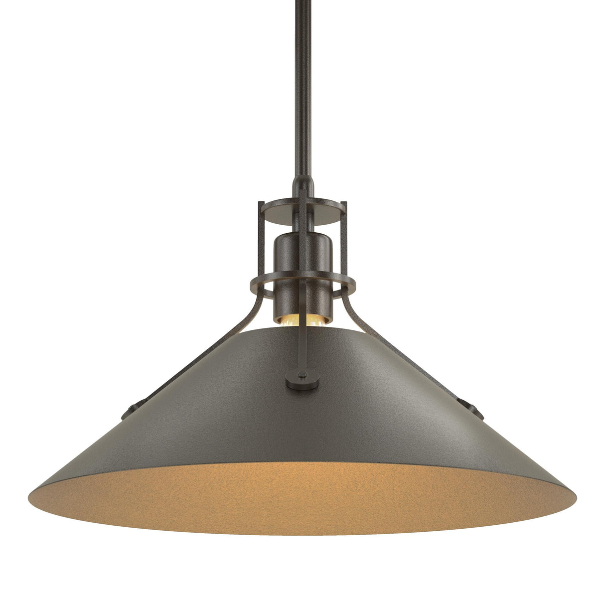 Hubbardton Forge 2022 Oil Rubbed Bronze Oil Rubbed Bronze Multi Henry Medium Steel Shade Pendant