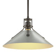Hubbardton Forge 2022 Oil Rubbed Bronze Vintage Platinum Multi Henry Medium Steel Shade Pendant