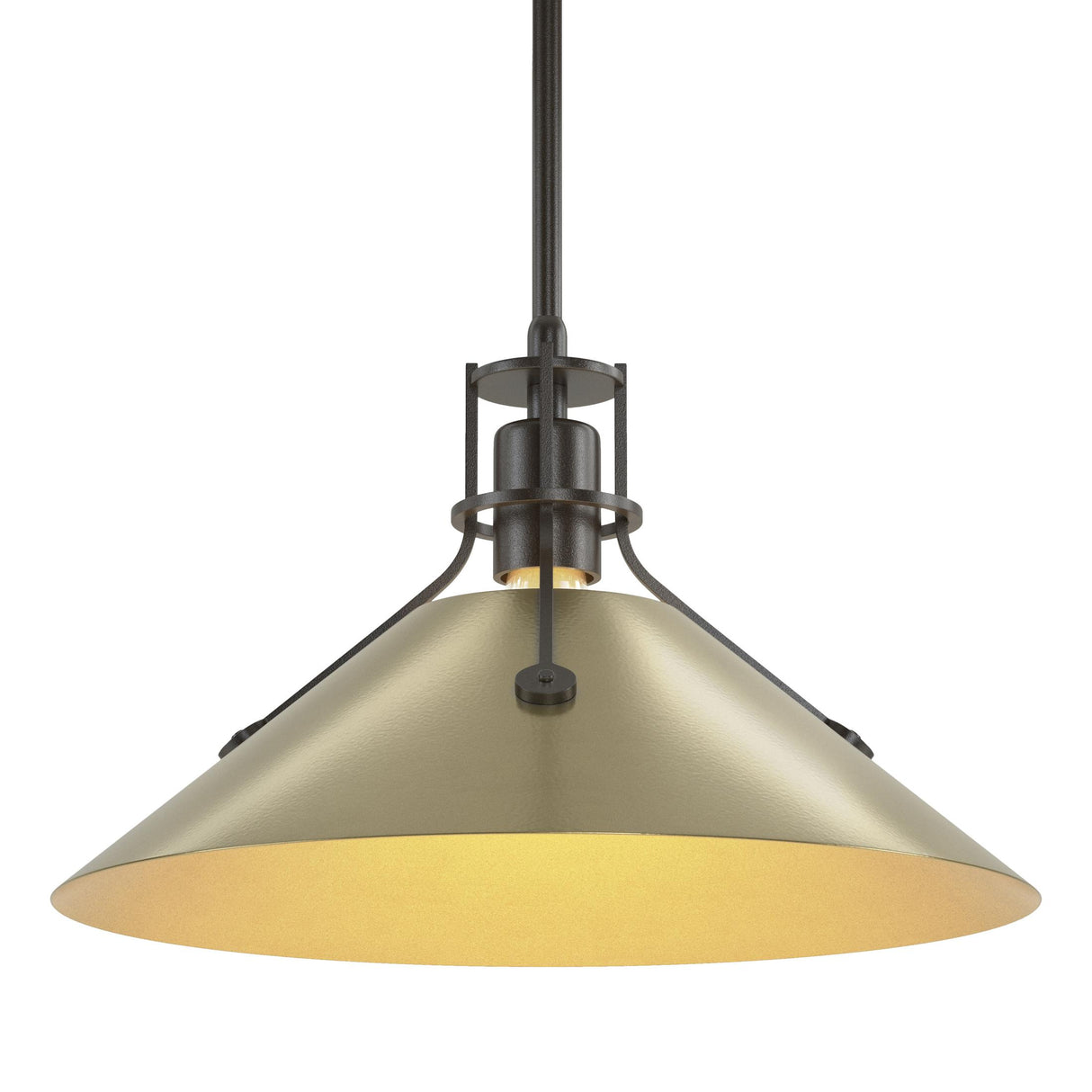 Hubbardton Forge 2022 Oil Rubbed Bronze Modern Brass Multi Henry Medium Steel Shade Pendant
