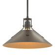 Hubbardton Forge 2022 Natural Iron Bronze Multi Henry Medium Steel Shade Pendant