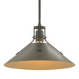 Hubbardton Forge 2022 Natural Iron Dark Smoke Multi Henry Medium Steel Shade Pendant