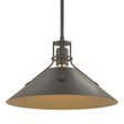 Hubbardton Forge 2022 Natural Iron Black Multi Henry Medium Steel Shade Pendant
