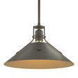 Hubbardton Forge 2022 Natural Iron Natural Iron Multi Henry Medium Steel Shade Pendant
