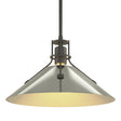 Hubbardton Forge 2022 Natural Iron Sterling Multi Henry Medium Steel Shade Pendant