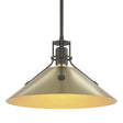 Hubbardton Forge 2022 Natural Iron Modern Brass Multi Henry Medium Steel Shade Pendant