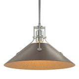 Hubbardton Forge 2022 Vintage Platinum Bronze Multi Henry Medium Steel Shade Pendant