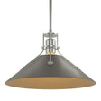 Hubbardton Forge 2022 Vintage Platinum Dark Smoke Multi Henry Medium Steel Shade Pendant