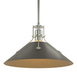Hubbardton Forge 2022 Vintage Platinum Black Multi Henry Medium Steel Shade Pendant