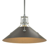 Hubbardton Forge 2022 Vintage Platinum Oil Rubbed Bronze Multi Henry Medium Steel Shade Pendant