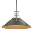 Hubbardton Forge 2022 Vintage Platinum Natural Iron Multi Henry Medium Steel Shade Pendant