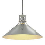 Hubbardton Forge 2022 Vintage Platinum Vintage Platinum Multi Henry Medium Steel Shade Pendant