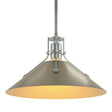 Hubbardton Forge 2022 Vintage Platinum Soft Gold Multi Henry Medium Steel Shade Pendant