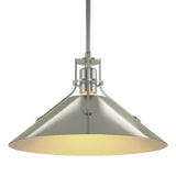 Hubbardton Forge 2022 Vintage Platinum Sterling Multi Henry Medium Steel Shade Pendant