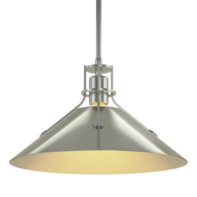Hubbardton Forge 2022 Vintage Platinum Sterling Multi Henry Medium Steel Shade Pendant