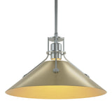 Hubbardton Forge 2022 Vintage Platinum Modern Brass Multi Henry Medium Steel Shade Pendant