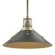 Hubbardton Forge 2022 Soft Gold Black Multi Henry Medium Steel Shade Pendant